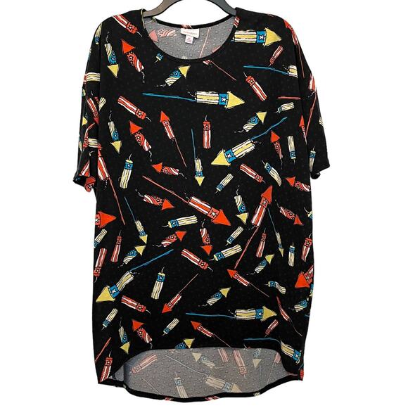 LuLaRoe Irma T Top Firecracker Fireworks Medium - Picture 1 of 5
